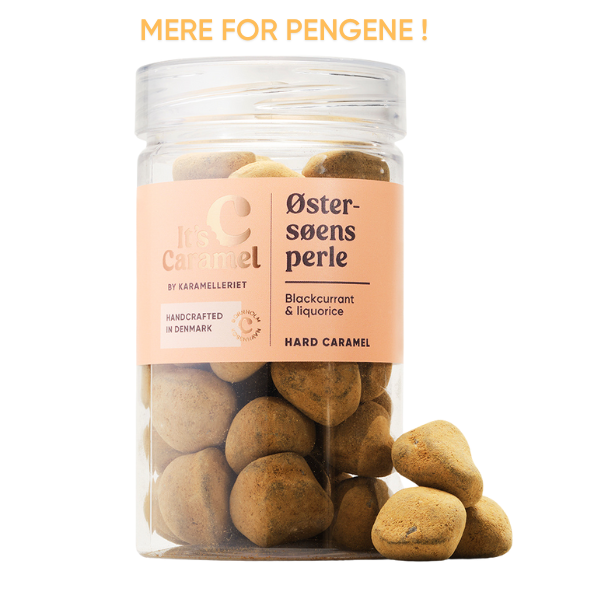 ØSTERSØENS PERLE 195g - Hård solbær/lakrids karamel